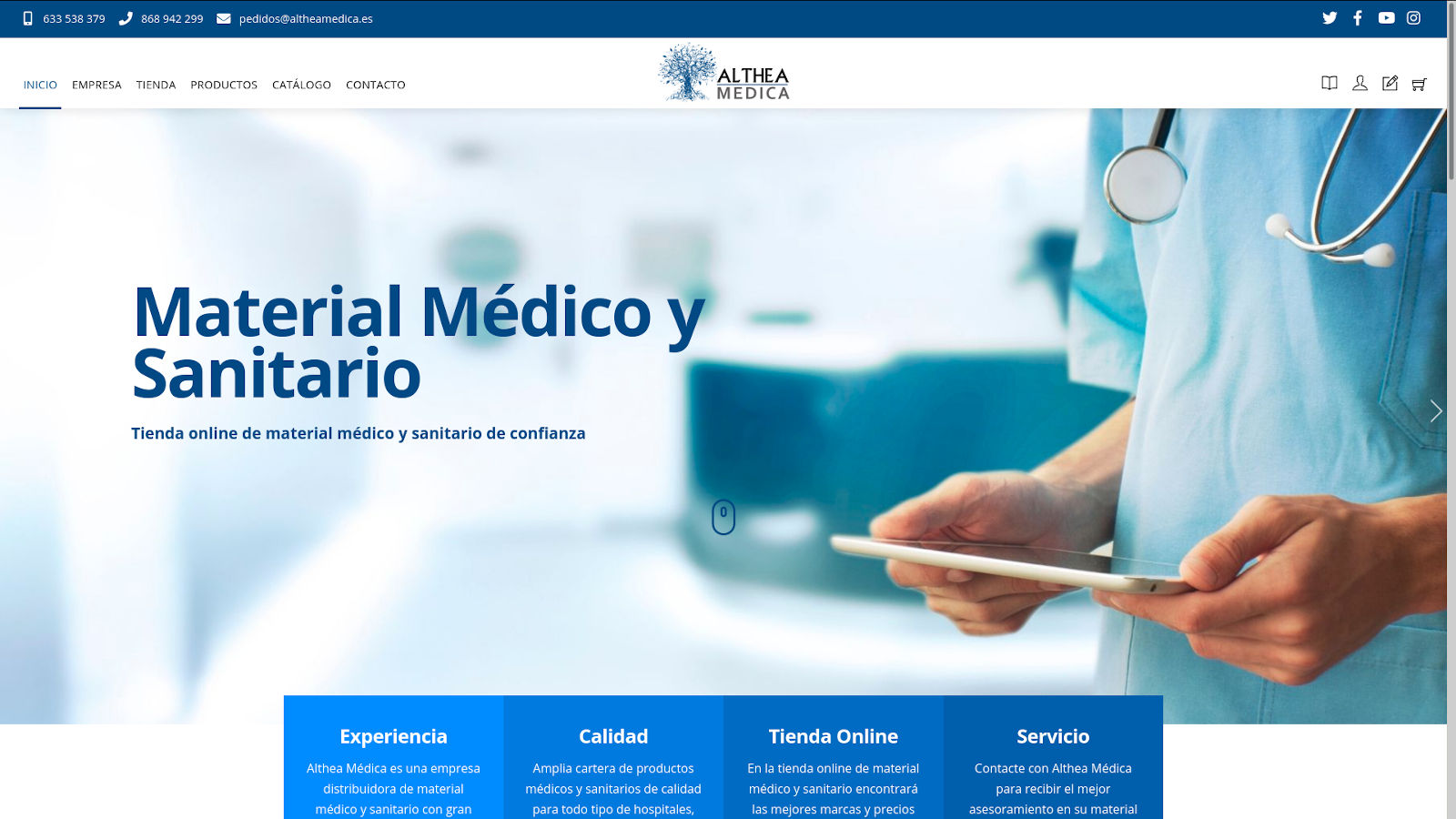 Diseño web en Murcia. Althea Medica Tienda online de material médico y sanitario