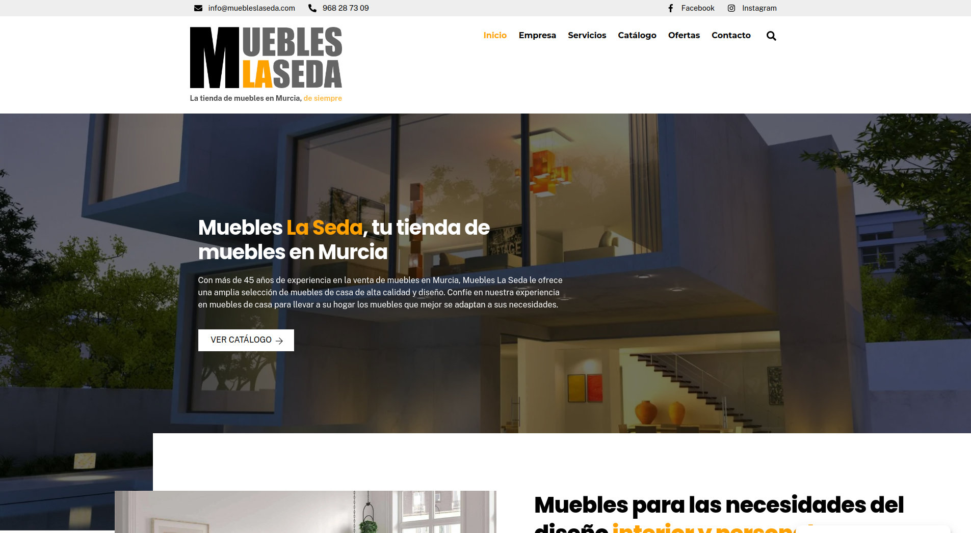 Diseño web en Murcia - Muebles La Seda