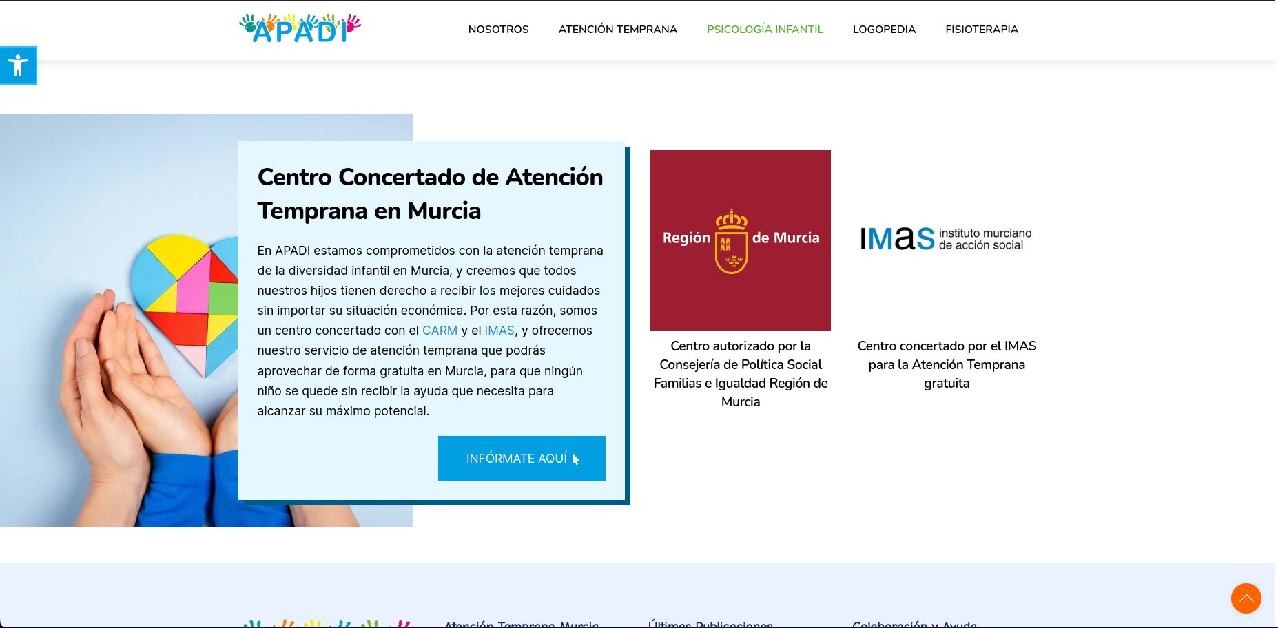 Diseño web en Murcia. APADI Asociación Atención Temprana y Diversidad Infantil en Murcia